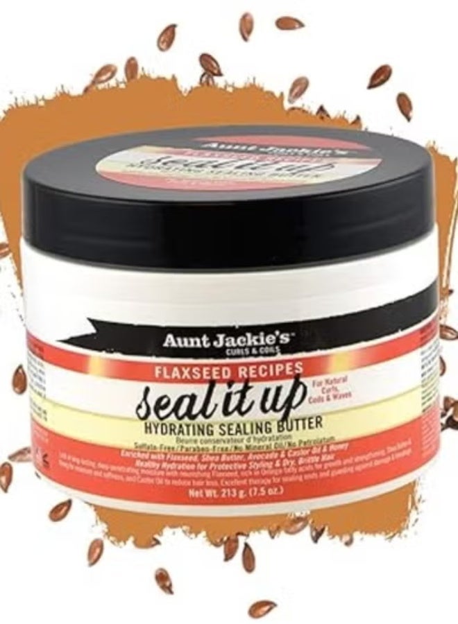 Flaxseed Recipes Seal It Up Hydrating Sealing Butter Helps Prevent and Repair Damaged Hair Jar 213G
