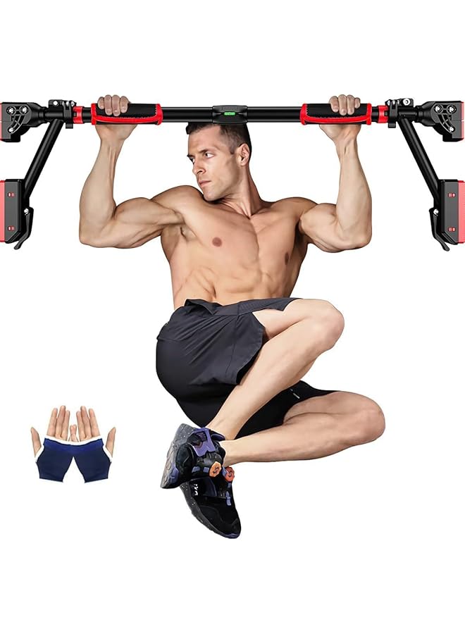 HOOKOR Pull Up Bar Width Adjustable Chin Up Bar for Doorway Super Load bearing Upper Body Workout Bar No Screw Installation Required Suitable for Home Gym Fitness Exercises Load 880 Lbs. - Image 1