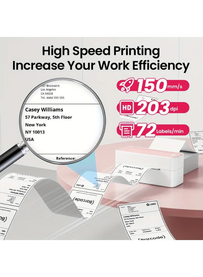 phomemo Wireless 10.16x15.24cm Shipping Label Printer, Thermal Label Printer for Small Business, Home, E-Commerce Sellers, Warehouses, Shipping Companies, Compatible with Phones & Laptops, Easy to Use - Image 4