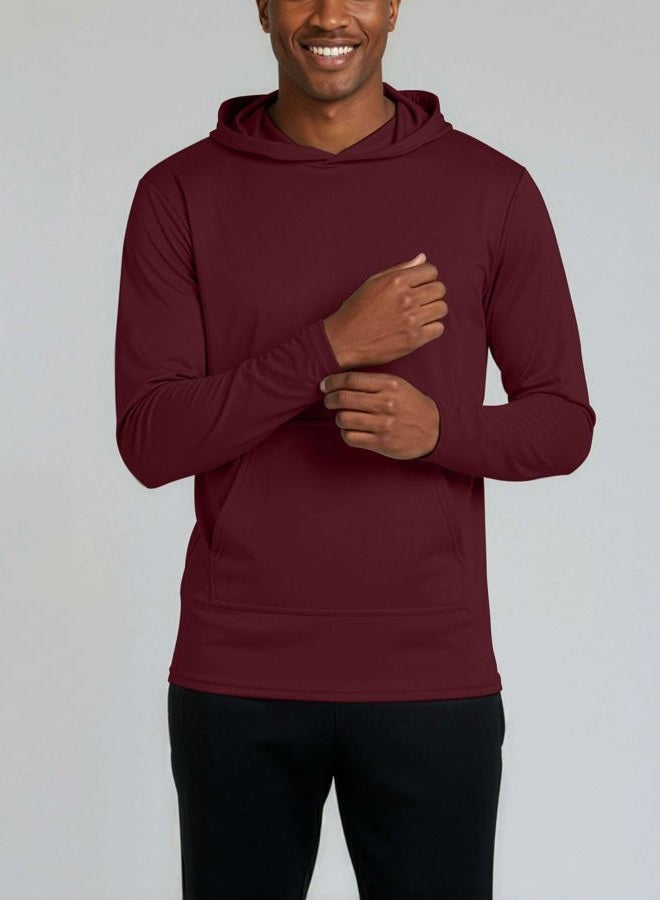 REALESSENTIALS 3 Pack: Men s Mesh Quick Dry Fit Wicking Long Sleeve Active Athletic Hoodie Performance Hooded T Shirt Workout Running Fitness Gym Sports Fishing Casual Sweatshirt UPF Outdoor Hiking-Set 4, X-Large - Image 2