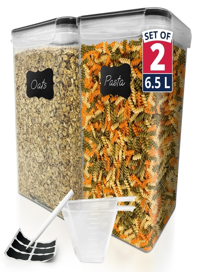 Reli. 6.5L Airtight Food Storage Containers with Lids (2 Sets) | Kitchen Organizers and Storage Containers, Pantry Organizers | BPA Free Plastic XL Set w/ 2 Measuring Cups, 12 Labels, Pen - Image 1