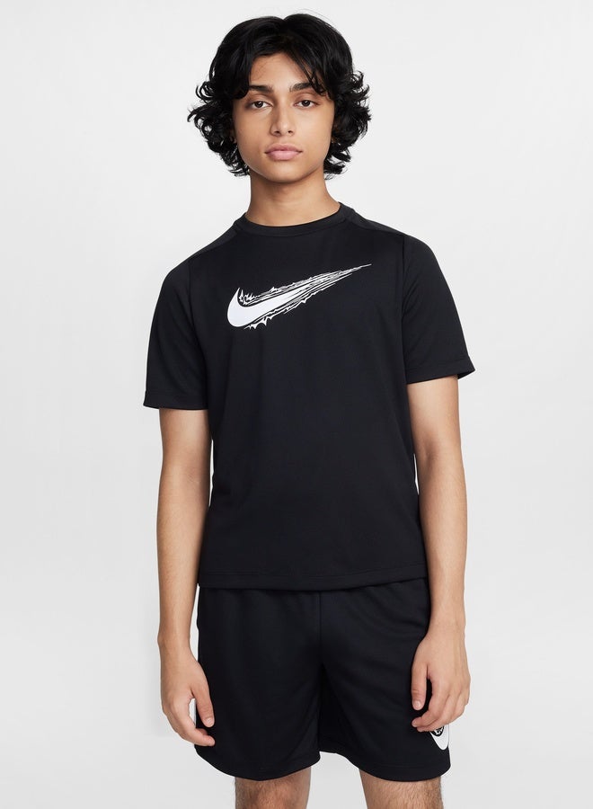 Nike Boys’ Nike Dri-Fit Multi Short-Sleeve Top Hbr - Image 1