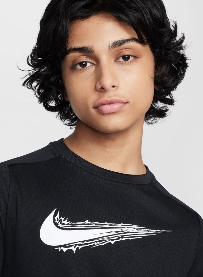 Nike Boys’ Nike Dri-Fit Multi Short-Sleeve Top Hbr - Image 3