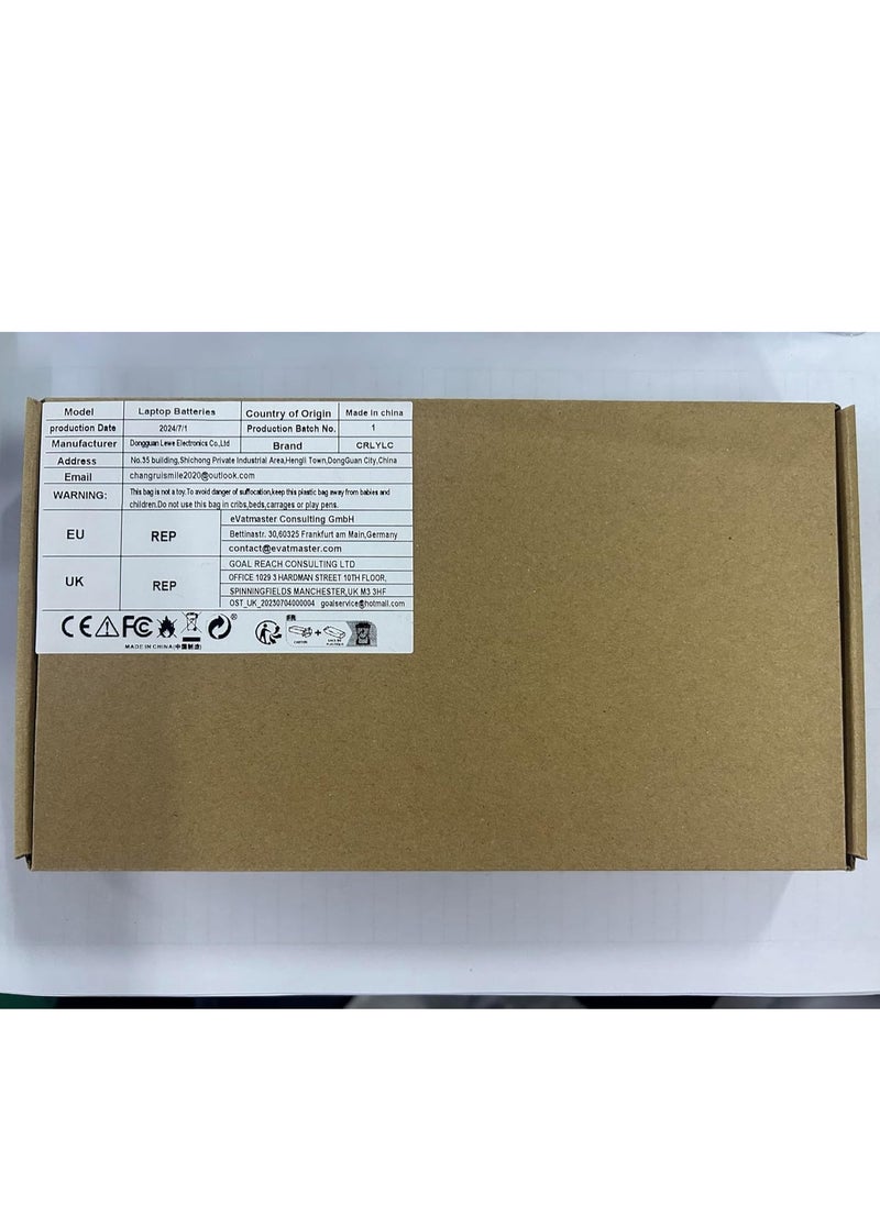 Generic - WDX0R Laptop Battery for Dell Inspiron 15 5570 7579 5565 5567 5568 5578 5368 7560 7569 7570 13 5378 7378 7368 14 5488 2 74 77 17 5770 5765 5584 Latitude 3190 Vostro 5481 5581 CrliLk 11.4V - Image 1