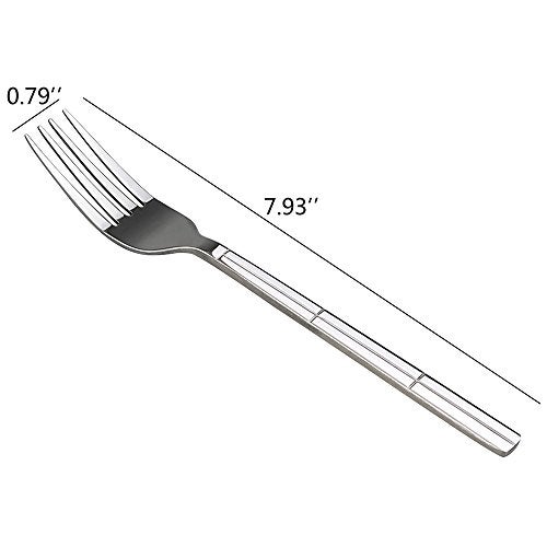 Lesbin 12-Piece Stainless Steel Dinner Forks, 7.97-Inch - Image 2