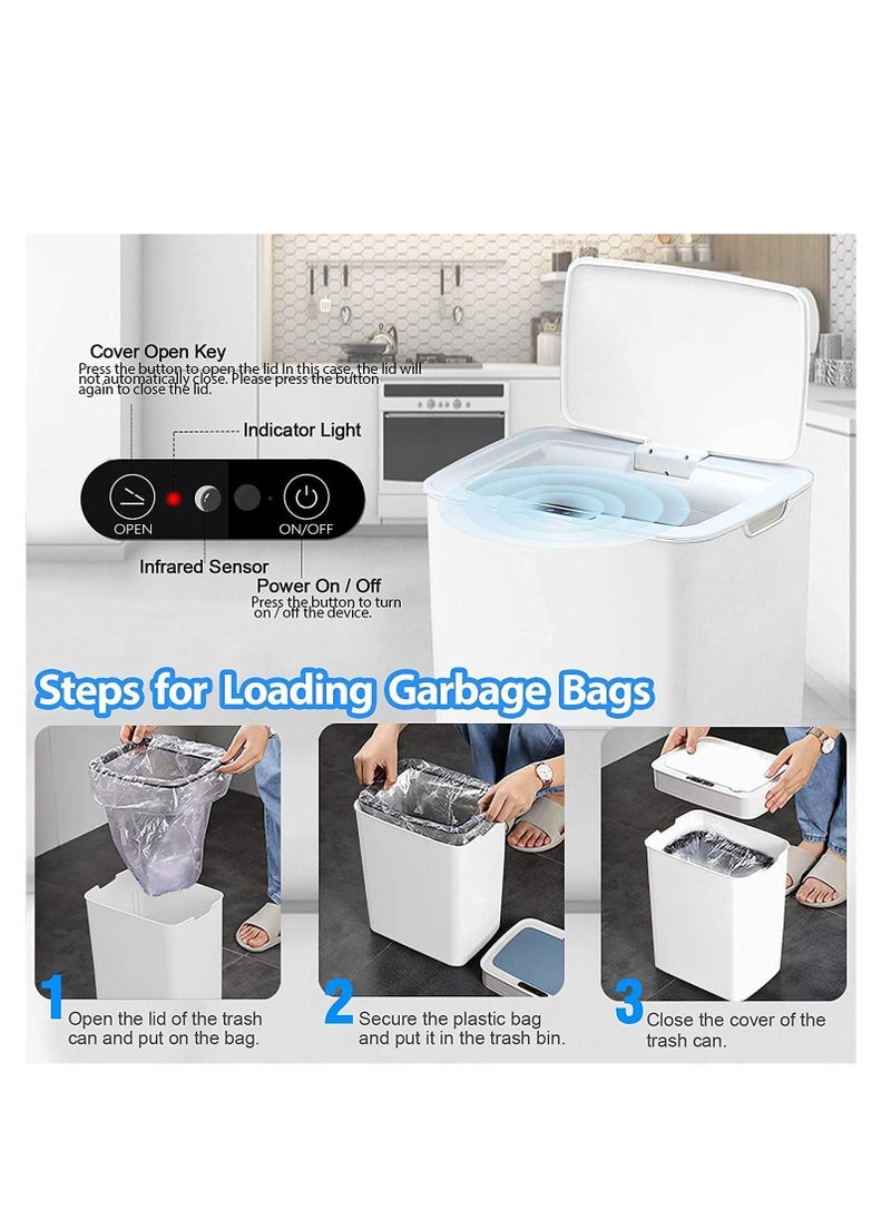 MIXDE - Automatic Touchless Infrared Motion Sensor Slim Trash - Image 1