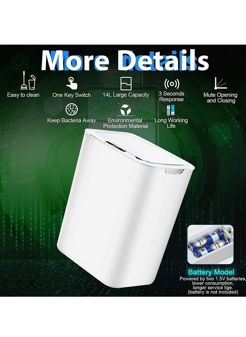 MIXDE - Automatic Touchless Infrared Motion Sensor Slim Trash - Image 1