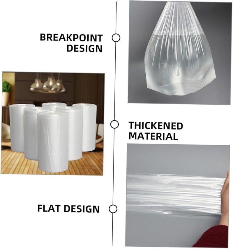 Thickened Leak Resistant Plastic Trash Bags 6 Rolls For Bathroom Bedroom Garbage Can Liners - Image 5