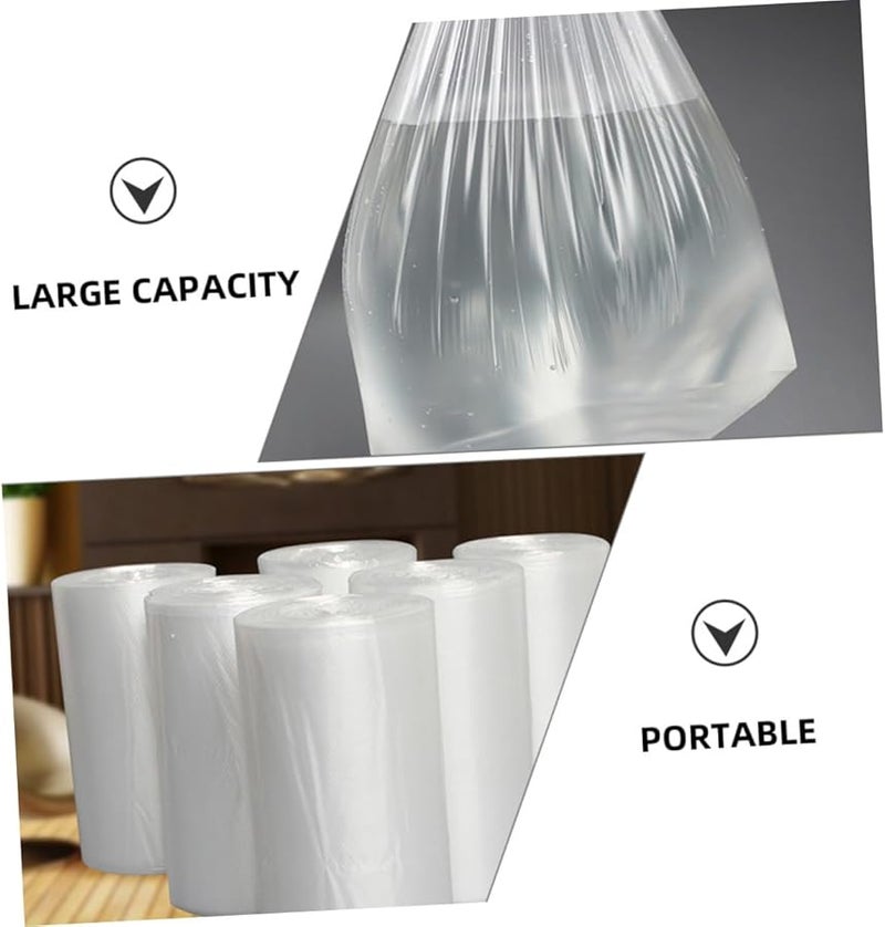 Thickened Leak Resistant Plastic Trash Bags 6 Rolls For Bathroom Bedroom Garbage Can Liners - Image 4