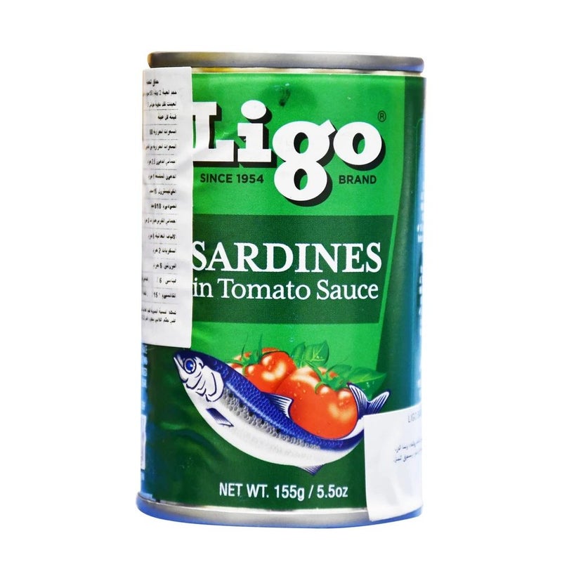 Ligo Sardines In Tomato Sauce In Tin Can- 155gms