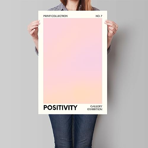 Adyggefy Pink Gradient Aura Angel Numbers Poster for Room Aesthetic 3 Piece 12x16in, Pastel Positive Daily Affirmation Quotes Canavs Wall Art Abstract Minimalist Print Painting for Bedroom Unframed - Image 2