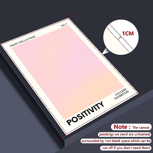 Adyggefy Pink Gradient Aura Angel Numbers Poster for Room Aesthetic 3 Piece 12x16in, Pastel Positive Daily Affirmation Quotes Canavs Wall Art Abstract Minimalist Print Painting for Bedroom Unframed - Image 3