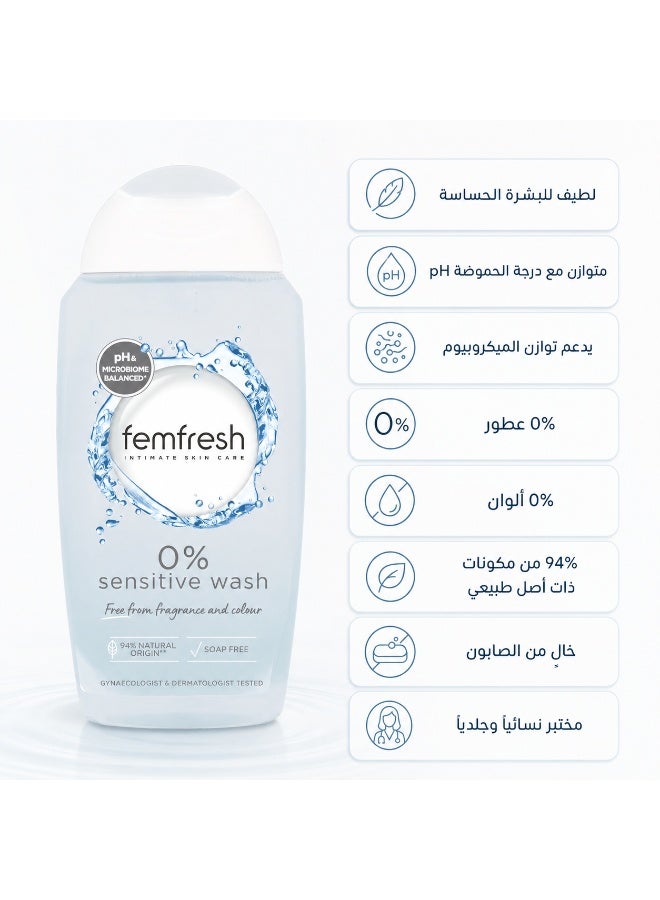 Femfresh 0% Sensitive Intimate Wash – 250ml - Image 5