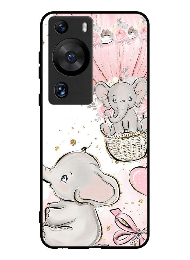 Covernex Protective Case Cover For Huawei P60 Pro Baby Elephants Art - Image 1
