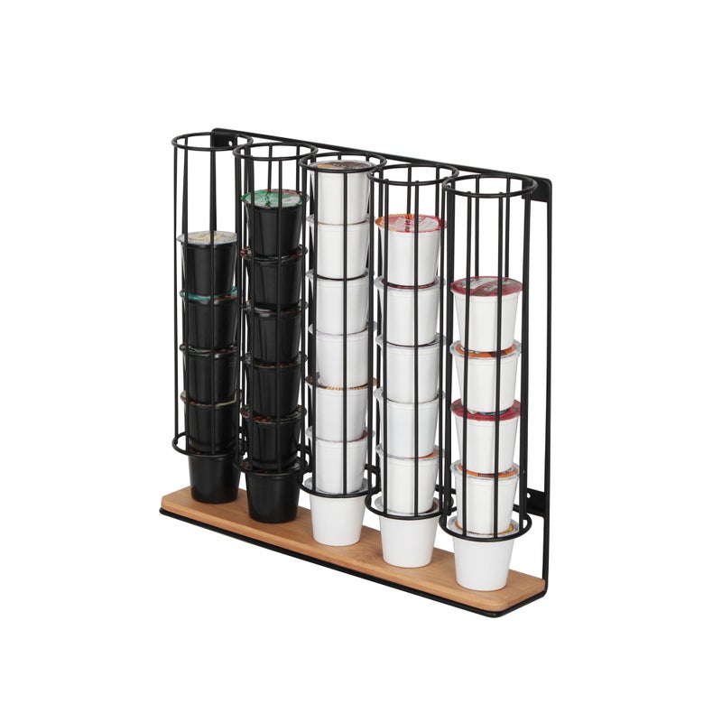 J JACKCUBE DESIGN K Cup Holder, Coffee Pod Holder, K Cup Organizer Wall Mount, 35 Pod Capacity - MK189C - Image 3