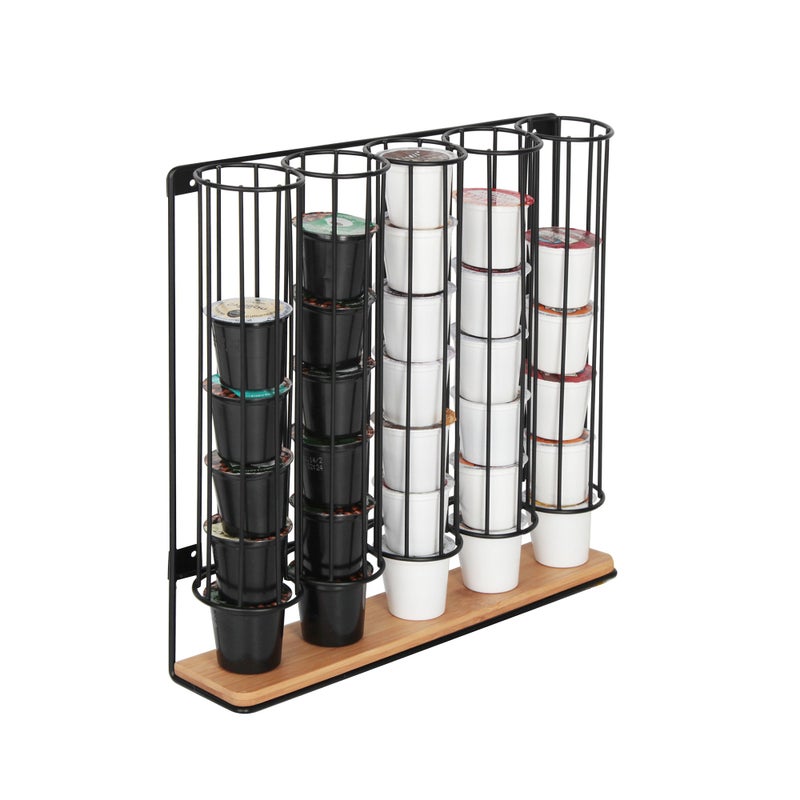 J JACKCUBE DESIGN K Cup Holder, Coffee Pod Holder, K Cup Organizer Wall Mount, 35 Pod Capacity - MK189C - Image 4