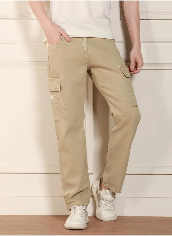 دينيس لينغو Relaxed Fit Cargo Jeans by Styli