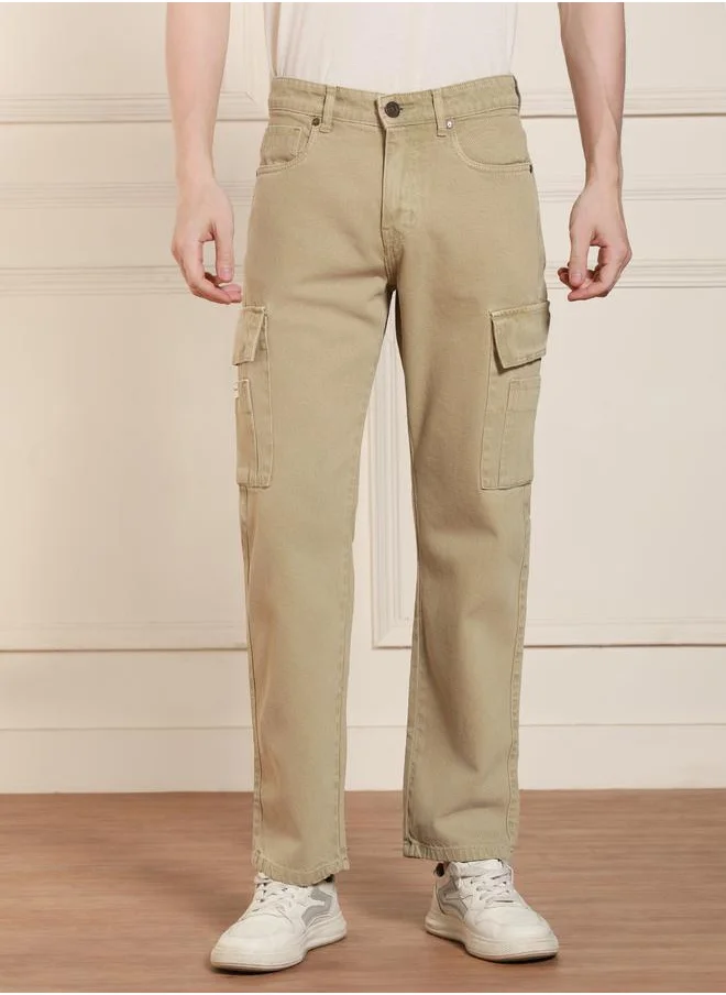 دينيس لينغو Relaxed Fit Cargo Jeans by Styli