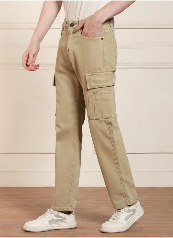 دينيس لينغو Relaxed Fit Cargo Jeans by Styli
