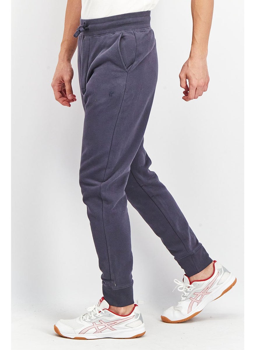 French Connection Men Regular Fit Drawstring Jogger Pants, Navy Blue  - Image 3