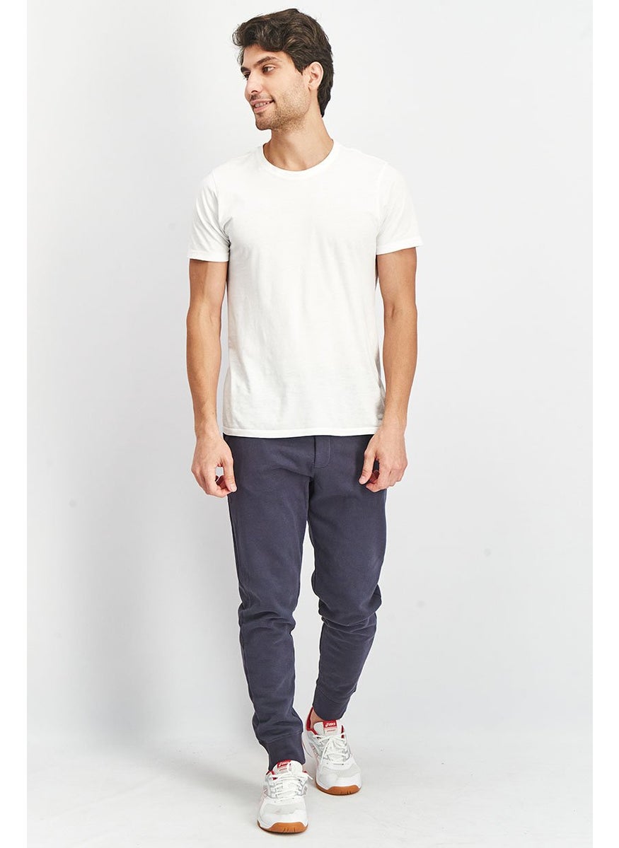 French Connection Men Regular Fit Drawstring Jogger Pants, Navy Blue  - Image 2