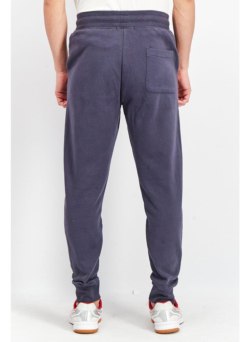 French Connection Men Regular Fit Drawstring Jogger Pants, Navy Blue  - Image 4