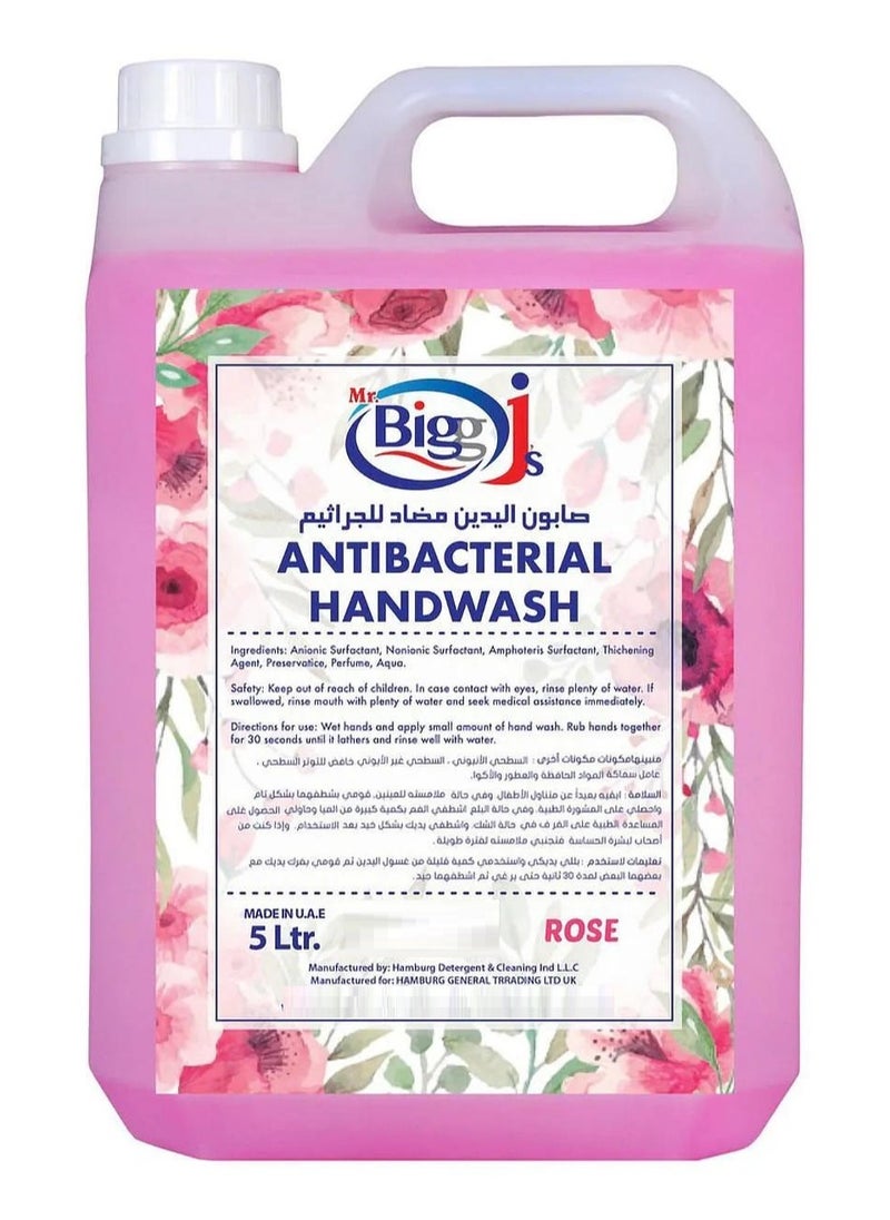 Mr. Bigg J's Antibacterial Hand Wash Rose 5L  - Image 1