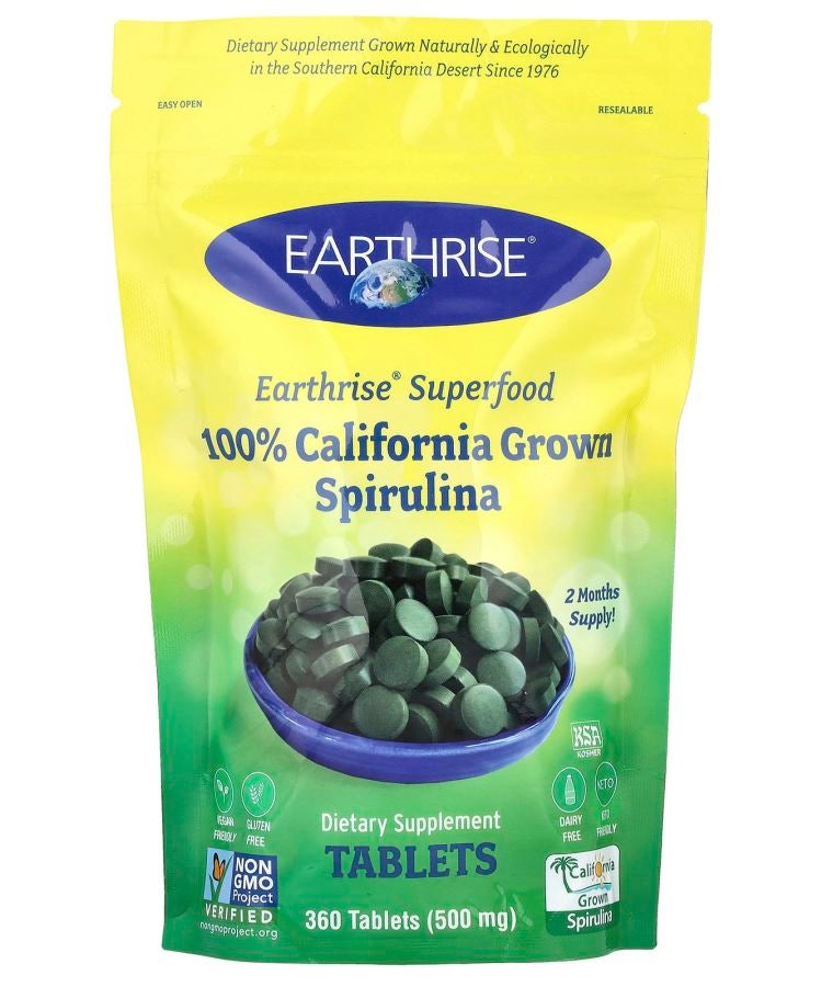 100% California Grown Spirulina 500 mg 360 Tablets