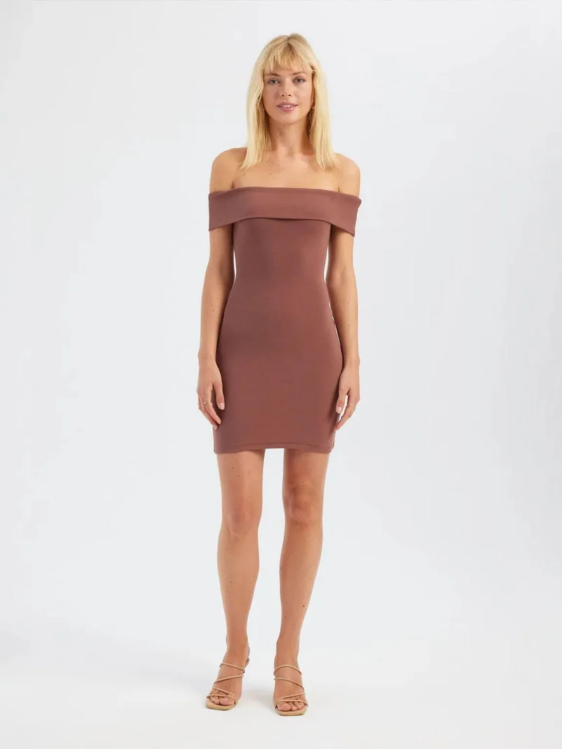 HICCUP Off Shoulder Mini Bodycon Dress