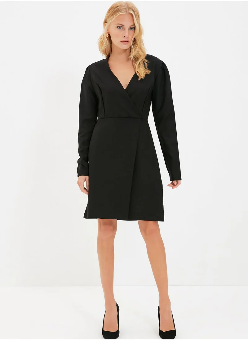 trendyol V-Neck Wrap Dress