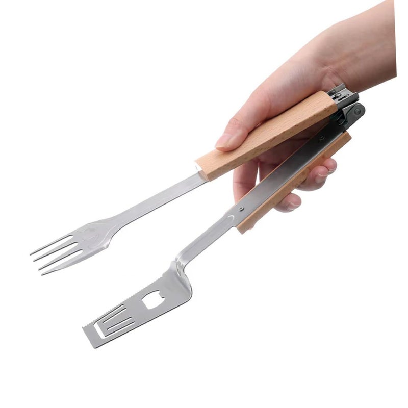 Stainless Steel Bbq Tongs Ergonomic Food Grilling Clamps For Baking Grilling And Outdoor Cooking Versatile Kitchen Tool For Parties Weddings And Daily Use Resistant - Image 5