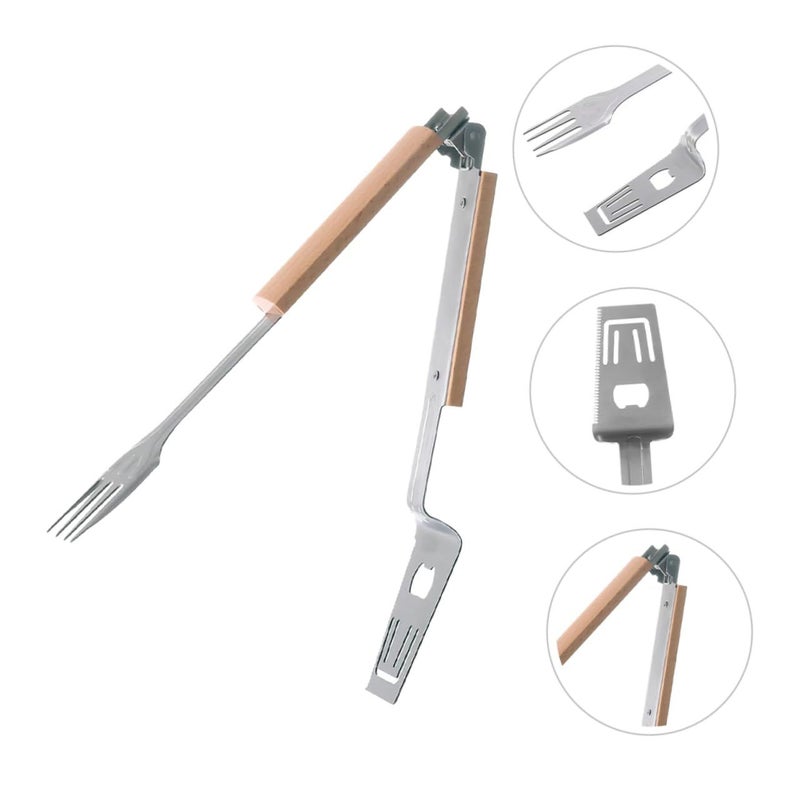 Stainless Steel Bbq Tongs Ergonomic Food Grilling Clamps For Baking Grilling And Outdoor Cooking Versatile Kitchen Tool For Parties Weddings And Daily Use Resistant - Image 3
