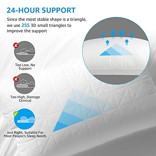 NEIPOTA King Size Pillows Set of 2 - Premium Down Alternative Cooling Bedding 20 x 36 White, Bed Sleeping Pillow for Back, Stomach or Side Sleepers - Image 2