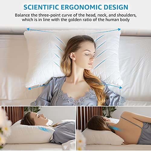 NEIPOTA King Size Pillows Set of 2 - Premium Down Alternative Cooling Bedding 20 x 36 White, Bed Sleeping Pillow for Back, Stomach or Side Sleepers - Image 4