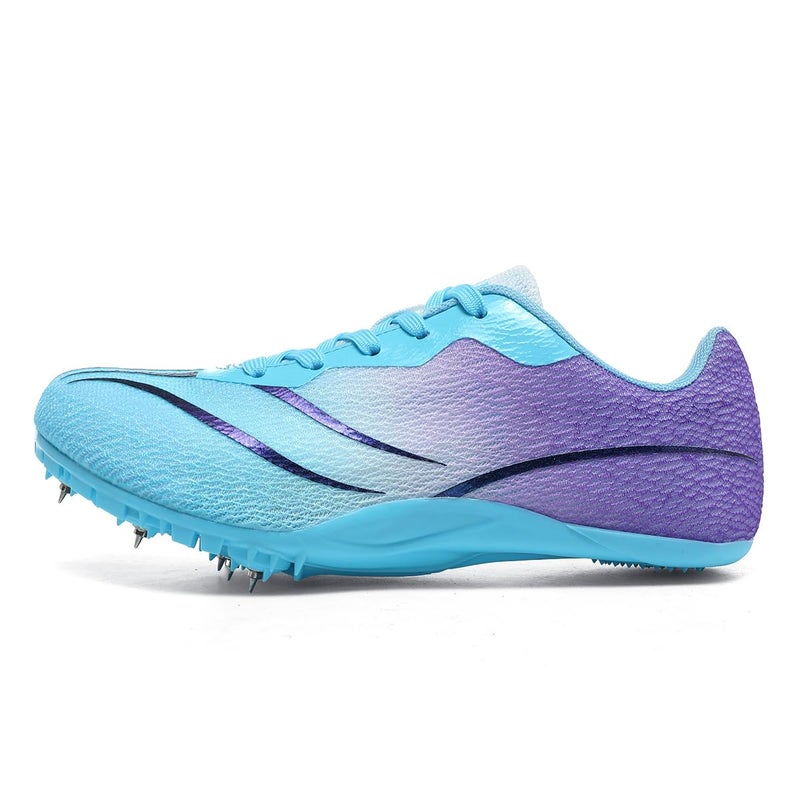 WESHIRUN Track and Field Shoes Men Women Kids Spikes Shoess Boys Racing Shoes Girls Jumping Sneakers Purple - Image 3