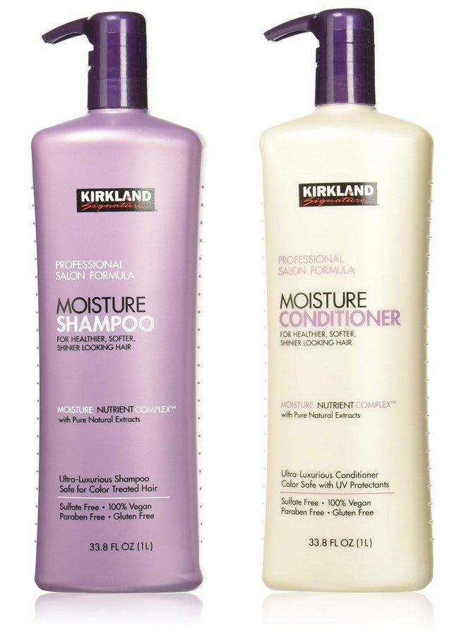 Kirkland Salon Formula Moisture Shampoo 33.8 Oz & Conditioner 33.8 Oz  - Image 1