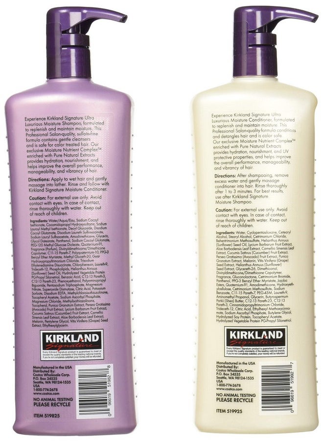 Kirkland Salon Formula Moisture Shampoo 33.8 Oz & Conditioner 33.8 Oz  - Image 2