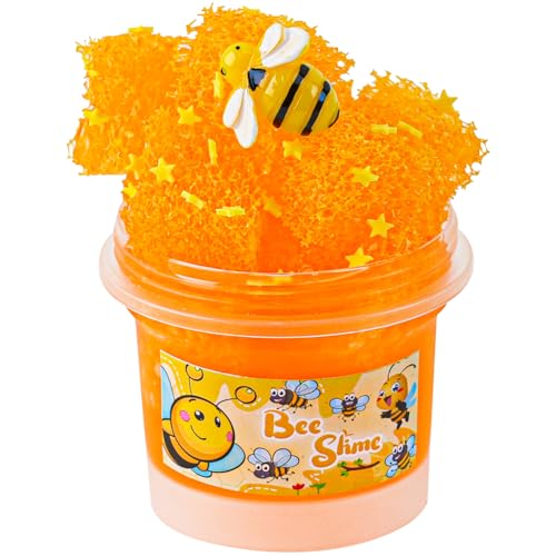 Okaybee Yellow Honeycomb Slime Squeeze it and Make a POP Sound NonSticky Crunchy Slime Slimes Party Favors for Kids Slimes Sensory Experience Toys Birthday Easter Halloween Girls BoysTeens Gift - Image 1