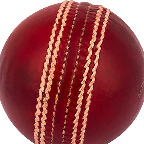 CONTESSA English Leather Cricket Balls (Hand Stitched,Alum Tanned,4 Piece,RED) (6) - Image 3