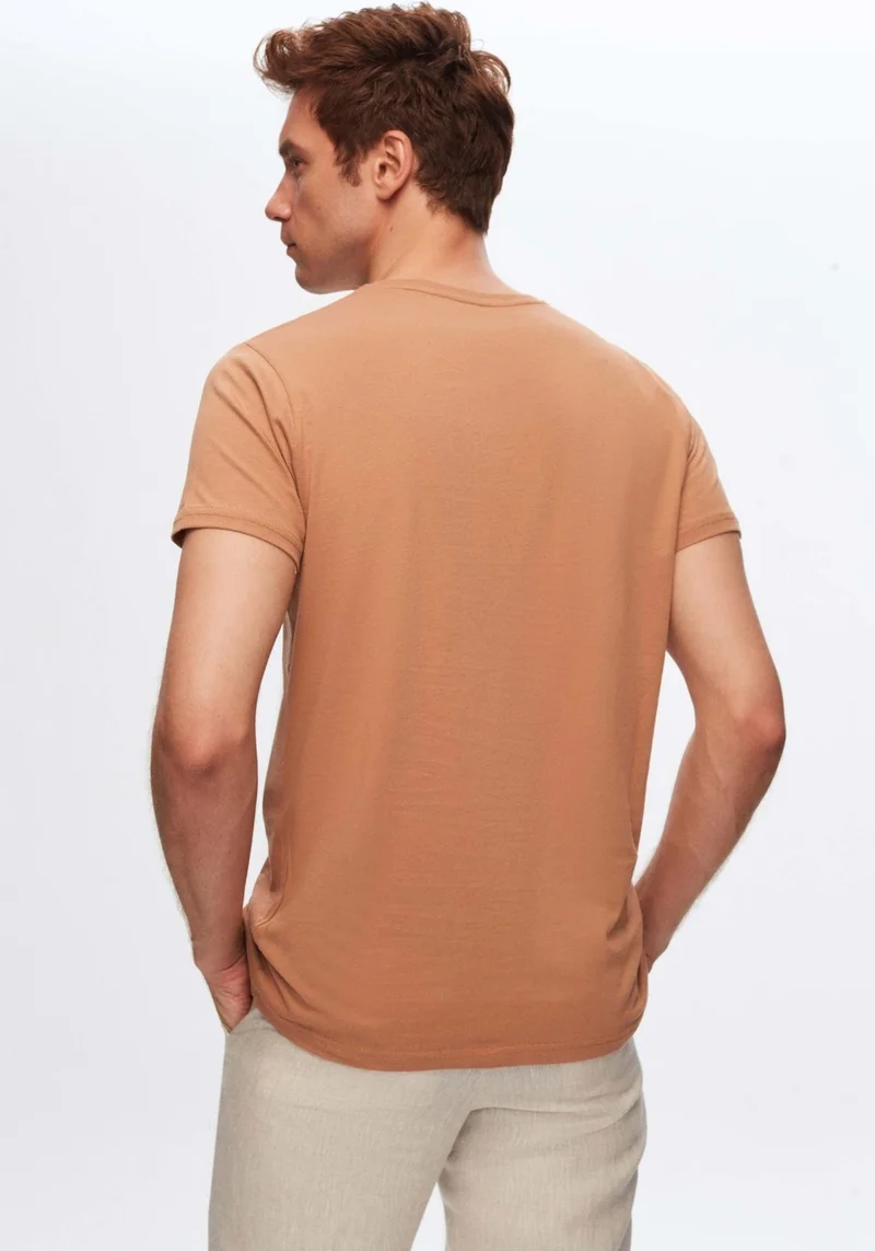 دي أس دامات Ds Damat Regular Fit Mink 100% Cotton T-Shirt