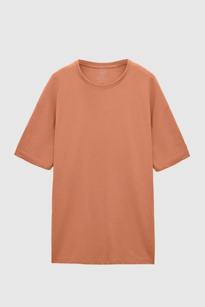 دي أس دامات Ds Damat Regular Fit Mink 100% Cotton T-Shirt