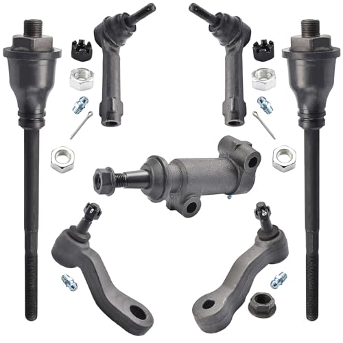 ASUPRICOS 4WD 7pcs Steering Kit for 1999-2006 Cadillac Escalade/Chevy Avalanche Silverado Suburban Tahoe/GMC Sierra Yukon, Front Inner and Outer Tie rod ends and Pitman Arm(4-Groove) and Idler Arm - Image 1