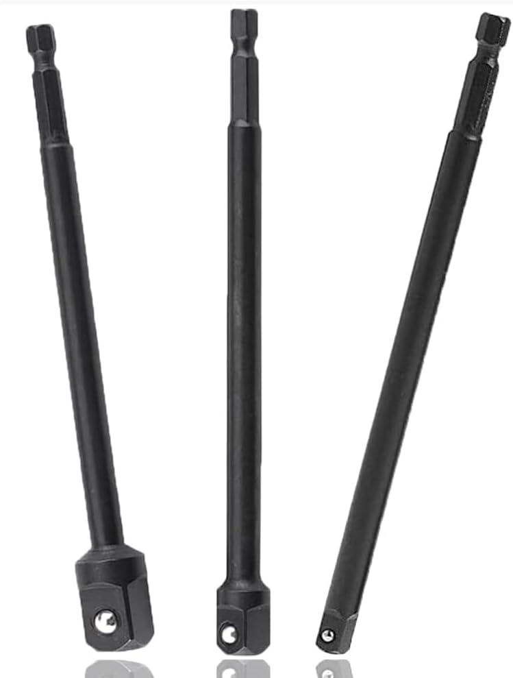 Eyech مجموعة محولات المقبس من 3 قطع بدرجة تأثير 59 طويلة 14 شفة سداسية إلى تمديد المقبس - Image 1