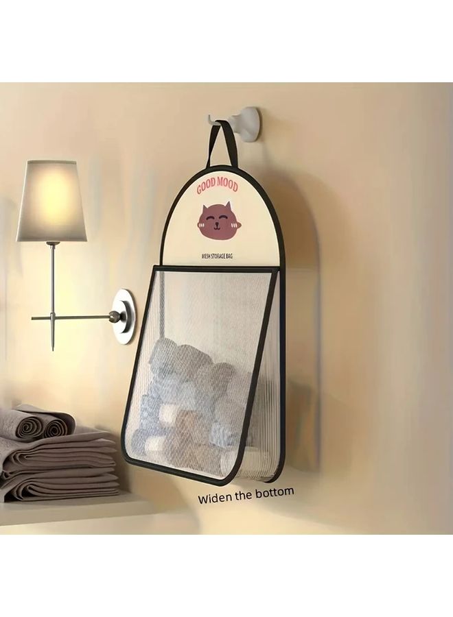 Panda Style Hanging Mesh Storage Bag Washable Laundry Organizer Wall Mounted Underwear Socks Sorting Bag - Image 3