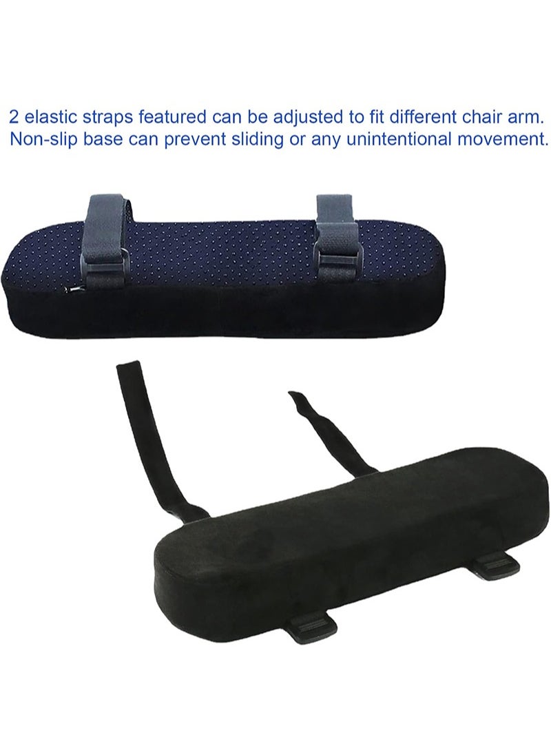 HaLunhi - Desk Chair Arm Pads - Ergonomic Memory Foam Office Chair Armrest Pads - Thick Chair Armrest Pads - Arm Rest Pillow - Gaming Chair Arm Pads - Elbow Support Cushion for Computer (Set of 2) - Image 1