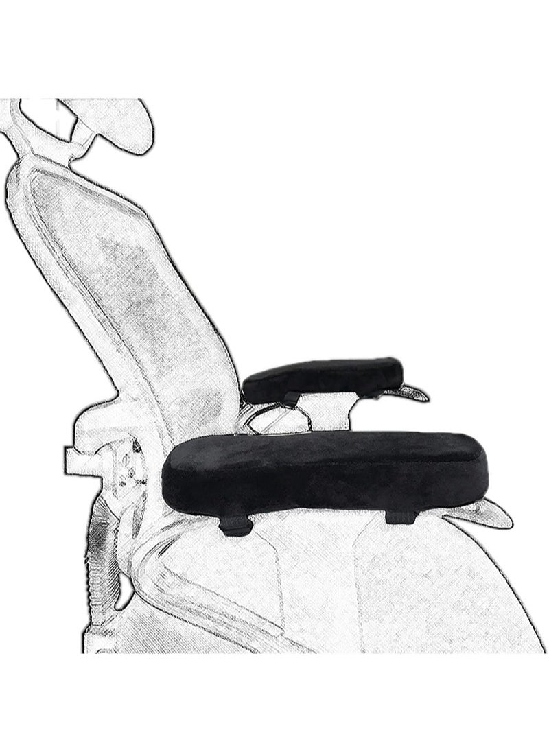 HaLunhi - Desk Chair Arm Pads - Ergonomic Memory Foam Office Chair Armrest Pads - Thick Chair Armrest Pads - Arm Rest Pillow - Gaming Chair Arm Pads - Elbow Support Cushion for Computer (Set of 2) - Image 1