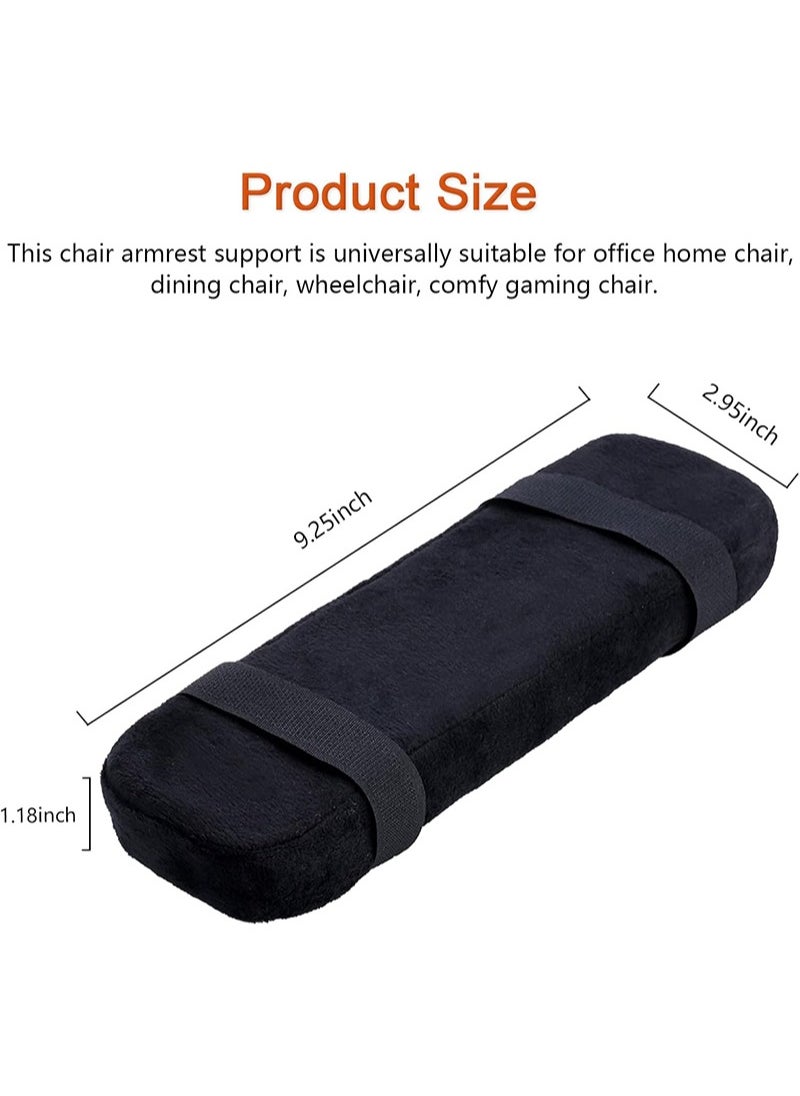 HaLunhi - Desk Chair Arm Pads - Ergonomic Memory Foam Office Chair Armrest Pads - Thick Chair Armrest Pads - Arm Rest Pillow - Gaming Chair Arm Pads - Elbow Support Cushion for Computer (Set of 2) - Image 1