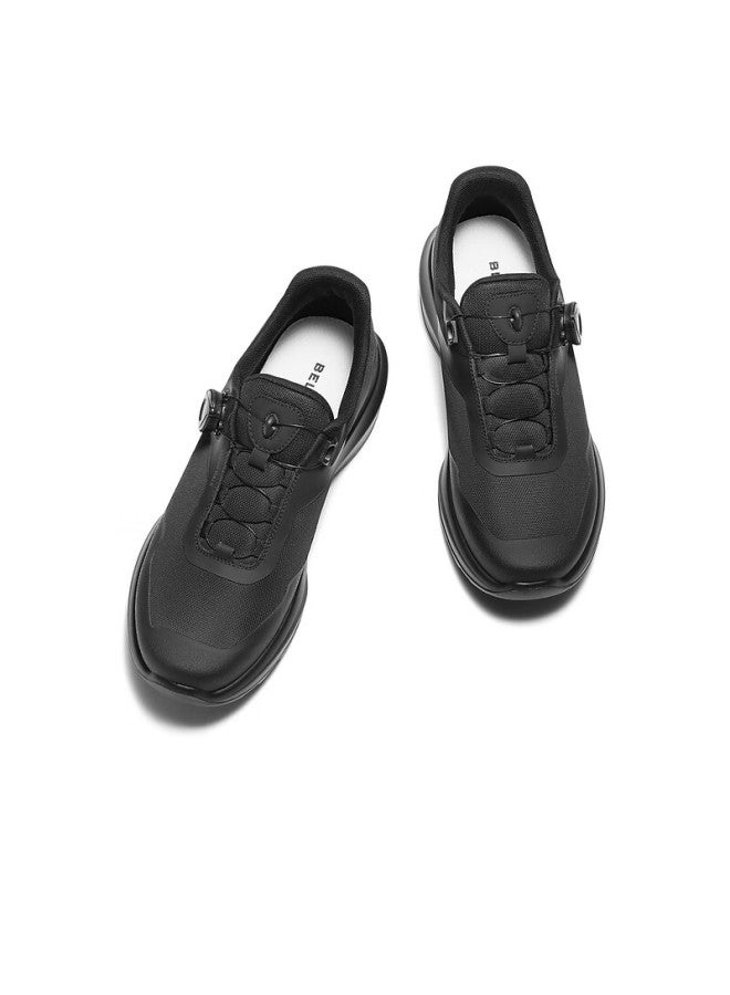 Belle Thick-soled Walking Shoes For Men, Autumn Style With Rotary Buckle, Splash-resistant And Wear-resistant Casual Sneakers A2123cm5, Smoky Crystal Black, Size 44 - Image 3