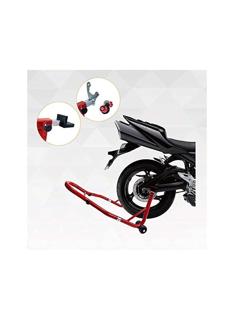 Generic Backside Rear Universal Sportbike Motorcycle Lift Stand | Motorcycle Stand Rear Wheel Lift Swingarm Paddock Stand Red  - Image 3