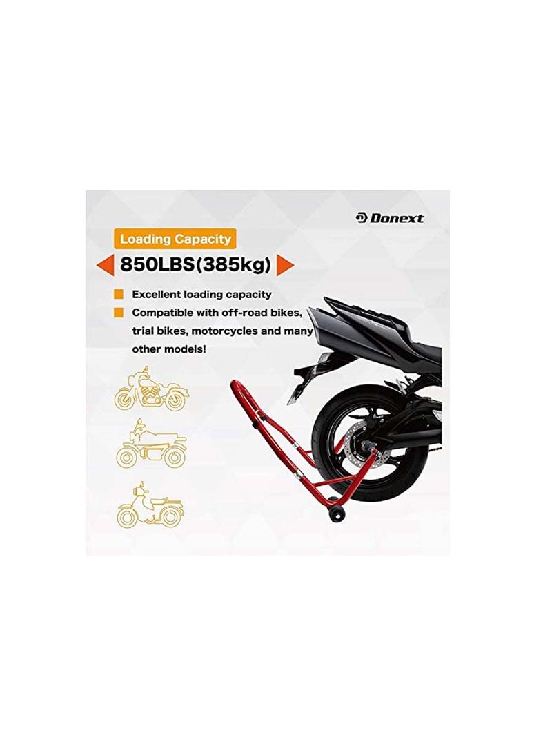 Generic Backside Rear Universal Sportbike Motorcycle Lift Stand | Motorcycle Stand Rear Wheel Lift Swingarm Paddock Stand Red  - Image 5